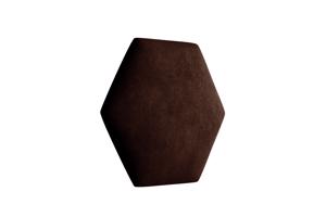 Eka Čalouněný panel Hexagon Trinity 40,5 cm x 35,3 cm - Tmavá hnědá 2308