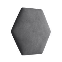 Eka Čalouněný panel Hexagon Trinity 40,5 cm x 35,3 cm - Tmavá šedá 2315
