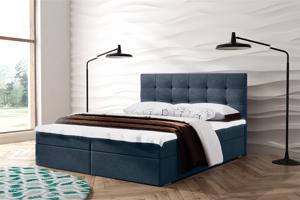 Eka Kontinentální čalouněná postel Oslo - Lux (140x200 cm) Barva látky Lux: 20 Modrošedá