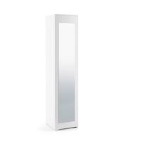 Eka Šatní skříň Trinity 45 cm, se zrcadlem Barva dřeva: Bílá