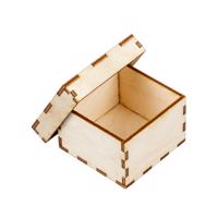 FK Dřevěná krabička - 6x6x4 cm, Přírodní