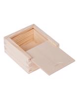 FK Dřevěná krabička se zásuvným víkem - 10x11x5 cm, Přírodní