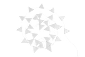 Girlanda trojúhelníky 3,3 m - Silver