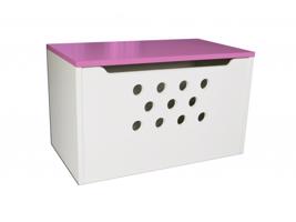 HB Box na hračky - kolečka růžová 70cm/42cm/40cm