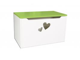 HB Box na hračky - srdce zelená 70cm/42cm/40cm