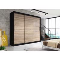 IDZ Šatní skříň Alba bez zrcadla (250 cm) Barva dřeva: Černá + Sonoma