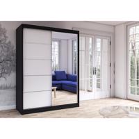 IDZ Šatní skříň Vista (150 cm) Barva dřeva: Černá + Bílá