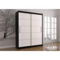 IDZ Šatní skříň Vista bez zrcadla (150 cm) Barva dřeva: Černá + Bílá