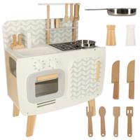 IK Dřevěná dětská kuchyňka s příslušenstvím - retro
