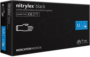 Jednorázové rukavice NITRYLEX BLACK 100 ks - bez pudru Velikost: M
