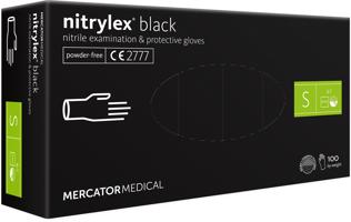 Jednorázové rukavice NITRYLEX BLACK 100 ks - bez pudru Velikost: S