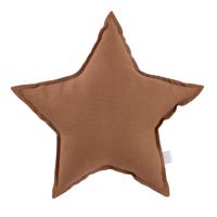 Lněný polštář hvězdička Pure Nature - Chocolate