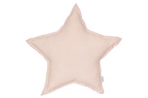 Lněný polštář hvězdička Pure Nature - Pudrově růžový