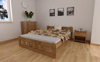 Maxi Zvýšená postel z masivu Nikola 140 x 200 cm - barva Dub