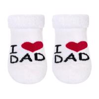 MR Kojenecké  ponožky - I love dad bílé - vel. 68 - 74