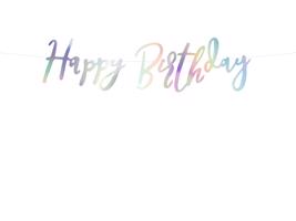 PCo Girlanda - Happy Birthday, holografická 16.5 x 62 cm