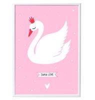 Plakát - Swan 50x70 cm