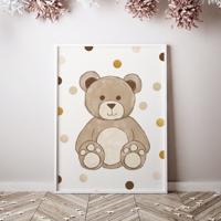 Plakát Teddy - medvídek + dots P002