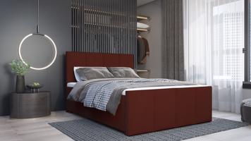 SFAB Kontinentální čalouněná postel MILANO (180x200 cm) Barva látky: Měď (Lincoln 52)
