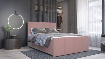 SFAB Kontinentální čalouněná postel MILANO (180x200 cm) Barva látky: Pudrová (Lincoln 61)
