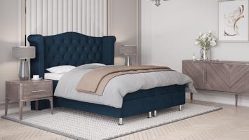 SFAB Kontinentální čalouněná postel SATURN (140x200 cm) Barva látky: MONOLITH 77