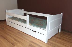 STA Dětská postel 160x80 cm Jan + šuplík + matrace - bílá