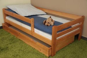 STA Dětská postel 180x80 cm Vráťa olše + šuplík + matrace