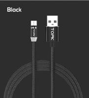 TOPK Micro USB nabíjecí kabel - Magnetický černý