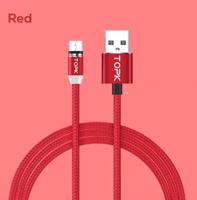 TOPK Micro USB nabíjecí kabel - Magnetický červený