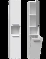 TPS Koupelnová skříňka s košem na prádlo NEL III, Bílý mat