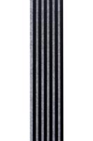 WallART Dekorativní nástěnné lamely s filcem, Černý mat / šedý 270x30x0,8 cm - 6 lamel