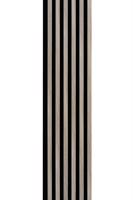 WallART Dekorativní nástěnné lamely s filcem, Dub Sonoma / černý 270x30x0,8 cm - 6 lamel