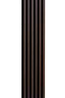 WallART Dekorativní nástěnné lamely s filcem, Dub tmavý / černý 270x30x0,8 cm - 6 lamel
