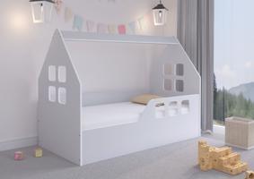 WD Dětská postel ve tvaru domečku - 160 x 80 cm Šedá