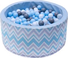 Webex Dětský bazének s míčky - modro šedý zigzag - 200 ks míčků