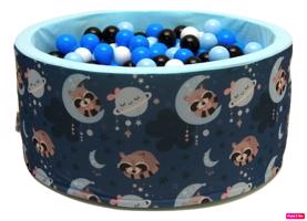 Webex Dětský bazének s míčky - Modrý noční měsíček - 200 ks míčků