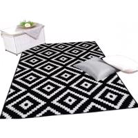 WI Kusový koberec Hevus bílá s černou - 100 x 150 cm