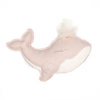 Závěsná dekorace velryba Boho Sebastien - Pudrově růžová